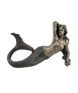 Bare Mermaid Sea Goddess with Iridescent Tail Statue 11 inch - £59.12 GBP