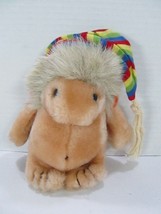 Vintage GUND 1981 Noah The Gnome Troll Elf Striped Hat Cap 9&quot; Stuffed Pl... - $18.70