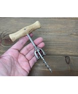 Corkscrew Bell Style Natural Wood Handle Made Italy Vintage Wine Bottle ... - £10.17 GBP