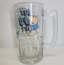Large Vintage Ziggy Beer Mug Stein 32oz Heavy Glass Bet You Cant 1981 Dr... - $12.86