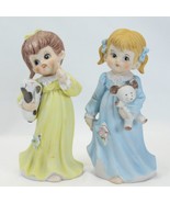 UCGC Girl w/ Puppy Dog and Girl with Teddy Bear Figurine Ceramic 6-1/2&quot; ... - $219.97 MXN