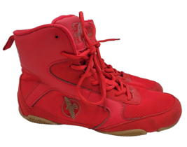 Hayabusa Boxing Shoes Size 10 Mens Red Lace Up Ankle Hi Top Round Toe - £35.56 GBP