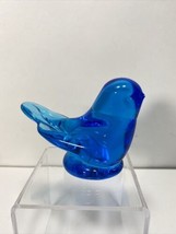 Vintage 1994 Signed Bluebird Of Happiness Glass Bird Signed Leonard - £15.80 GBP