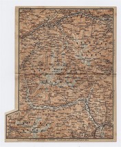 1903 ORIGINAL ANTIQUE MAP OF STUBAI ÖTZTAL ALPS MERAN BOLZANO ITALY AUSTRIA - $21.44