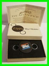 Vintage Zippo Key Holder ~ Ad For Topps Sports Trading With Box And Pape... - $24.74