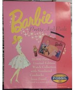 1993 Barbie Pretty &amp; Pink Fossil Watch Poster Advertising Promotional Po... - £15.73 GBP