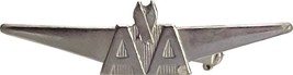American Airlines Junior Pilot Silver Tone Metal Wings Pin - £7.96 GBP