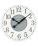  Large White, Rich Grey &amp; Silver 24&quot; Oversized Wall Clock , Quartz Movem... - $1,146.05 MXN