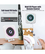 Bluetooth Portable CD Player Wall Mountable Music Home Audio Speaker Wit... - $83.48 CAD