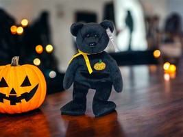 NWT TY Beanie Baby Retired HAUNT Embroidered Halloween Bear 2001 MWMT - £14.52 GBP