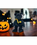 NWT TY Beanie Baby Retired HAUNT Embroidered Halloween Bear 2001 MWMT - $25.26 CAD