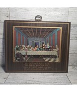 3D Lenticular Jesus The Last Supper on wood plaque Bible Verse 1 Cor. 11:23 - $19.05 CAD