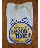 Always A Good Time To Thrift Goodwill T-Shirt Large XL White EUC No Wear - £13.93 GBP