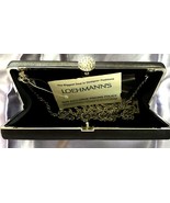 Vintage Black Evening Handbag 7 x 3&quot; w Rhinestone Clasp Chain NWT Loehma... - €13,85 EUR