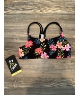 Girls&#39; Floral and Striped Bikini Top with Rash Guard - art class Black X... - €6,05 EUR