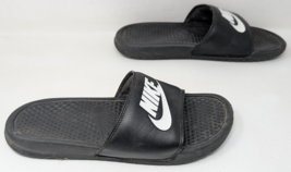 Nike Benassi JDI Black White Slip On Sandals Slides 343880-090 Men&#39;s Size 9 - £15.26 GBP