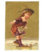 Antique Victorian trade card Demorest magazine girl ice skates - €12,05 EUR Antique Victorian trade card Demorest magazine girl ice skates - €12,05 EUR
