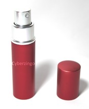 10 ML 3.75 Inch Perfume Spray Fragrance Bottle Red Aluminum Shell Purse Size - £7.16 GBP