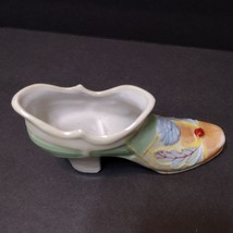 Miniature Lusterware Shoe Planter, Vintage Made in Japan, Ceramic Colorful Pump image 5