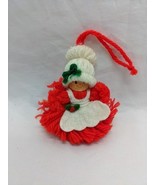 Vintage Handmade Holiday Mother Cooking Yarn Ornament 3 1/2&quot; - $14.85