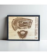 Dodger Stadium Los Angeles Baseball Park Blueprint Wooden Wall Art, Blac... - €25,06 EUR