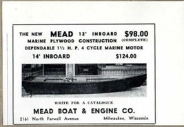 1940 Print Ad Mead Boat &amp; Engine Co. Marine Plywood Milwaukee,WI - £8.13 GBP