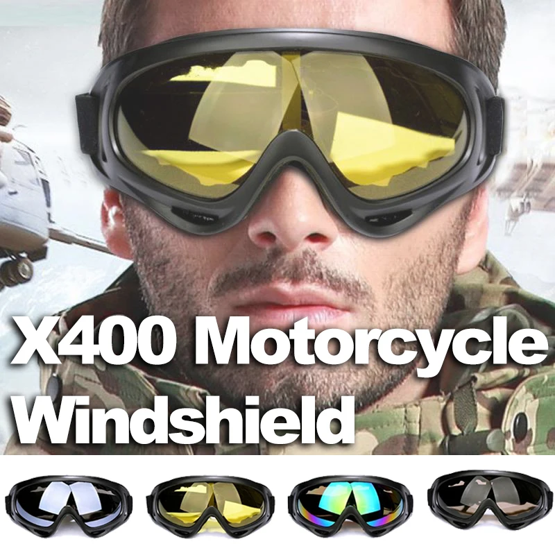 Motorcycle Glasses Anti Glare Motocross Sunglasses Sports Ski Goggles Windproof - £9.41 GBP+