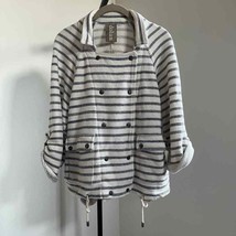 Anthropologie Dolan Striped Terry Sweater Jacket Small - £26.61 GBP