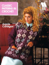 Classic Patterns in Crochet Annies Attic #87A12 1989 Cardigan &amp; Vest Art... - $6.50
