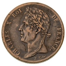 1829-A French Colonies 5 Centime Coin (Extra Fine, VF) KM# 10.1 - £77.09 GBP
