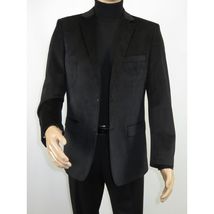 Men's Velvet Sports Coat Grammy Amy Award By BASSIRI  , LEONARDI J1042 Black image 4