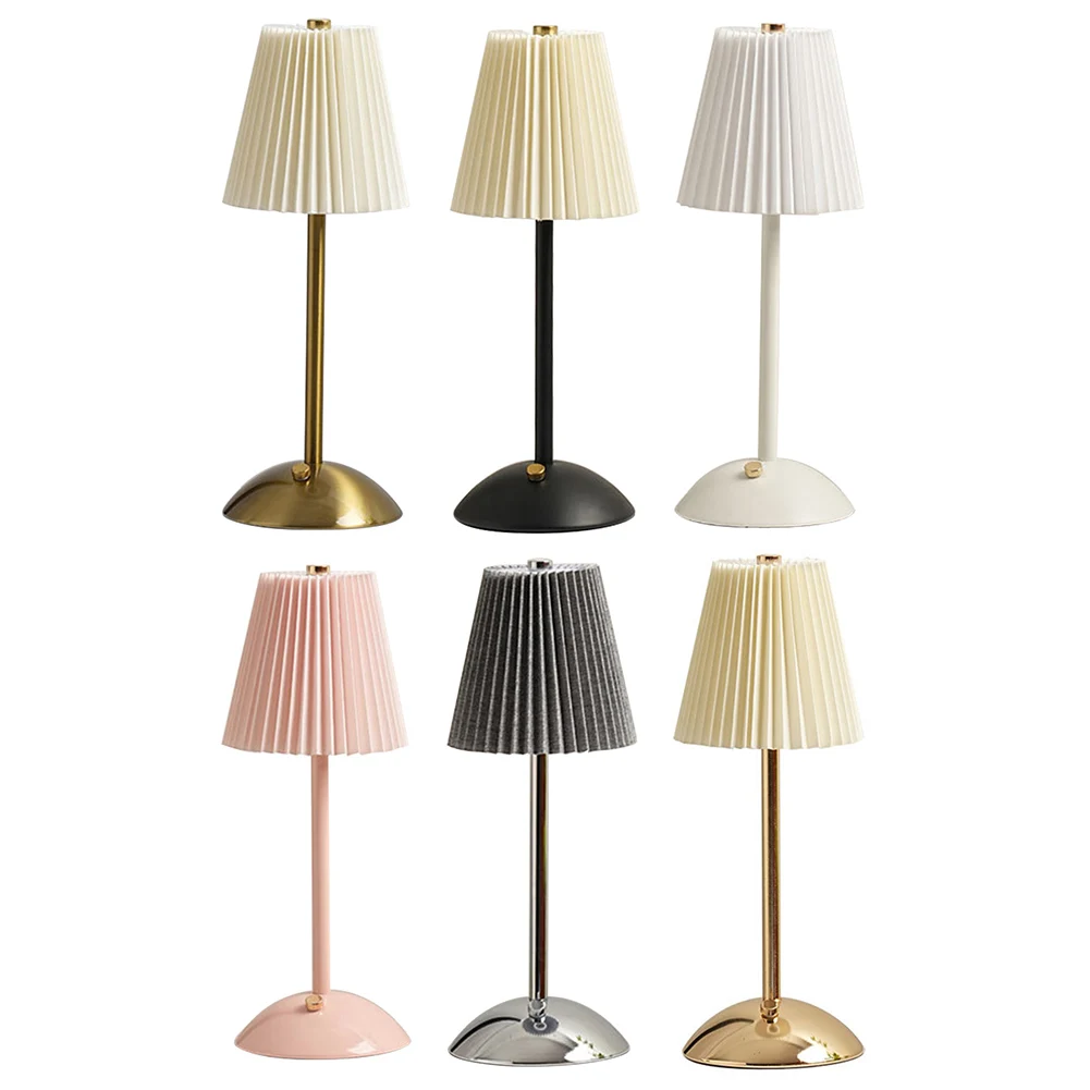 Nordic Pleated Table Lamp USB Night Light Remote Touch Dimming Table Lamp DIY - £23.64 GBP+