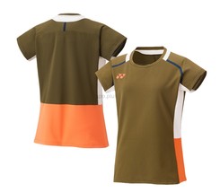 YONEX 25F/W Women Badminton T-Shirts National Team Uniform Tee Oil Brown... - $2,983.46 MXN
