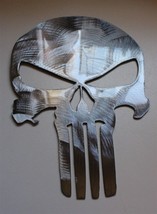 Punisher Skull Metal Wall Art 7&quot; Tall Polished Steel - £15.04 GBP
