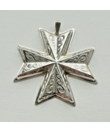 1977 REED AND BARTON MALTESE 925 STERLING SILVER CROSS CHRISTMAS THREE O... - $1,064.84 MXN