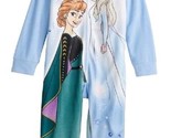 Disney Frozen Hooded Union Suit 1 Pc Fleece Pajamas  Size 6 Sleepwear FR... - £17.46 GBP