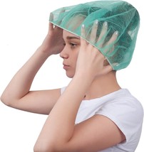 100-Pack Green 24&quot; Disposable Hair Nets for Nurses &amp; Chefs, Bouffant Style - £15.21 GBP