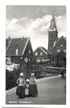 Holland Postcard Marken Church Children Vintage Kerkebuurt c1910 - £1.73 GBP
