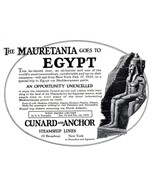 1924 Cunard and Anchor Cruise Line Mauretania Pyramid Pharoah Vintage Pr... - £9.06 GBP