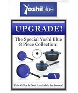 Yoshi Blue Diamond infused Ceramic Non-Stick Cookware 8 pc. Set - As See... - $80.67 CAD