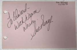 Sue Raney Signed Autographed Vintage 4x6 Signature Page - £7.96 GBP