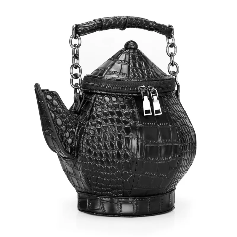 Funny Messenger Bag Teapot Shaped Crossbody Handbag Cool Single Shoulder Bag Mul - £74.62 GBP