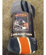 Chicago Bears NFL 46&quot;x60&quot; Throw Blanket Super Plush Football Blanket - £10.22 GBP