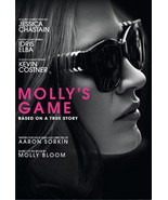Mollys Game True Story Nonfiction DVD Jessica Chastain Kevin Costner Dra... - £5.55 GBP