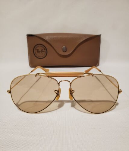Vintage B&L RAY-BAN 62[]14 Aviator Style Outdoorsman Sunglasses In Case - $148.49