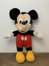 Disney Vintage 80s Red Pants Mickey Mouse Playskool Plush Stuffed Animal 15&quot; H28 - $19.75