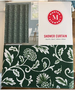 NIP NEW Martha Stewart SHOWER CURTAIN Green Thistle Scroll 72&quot; x 72&quot; - $740.52 MXN