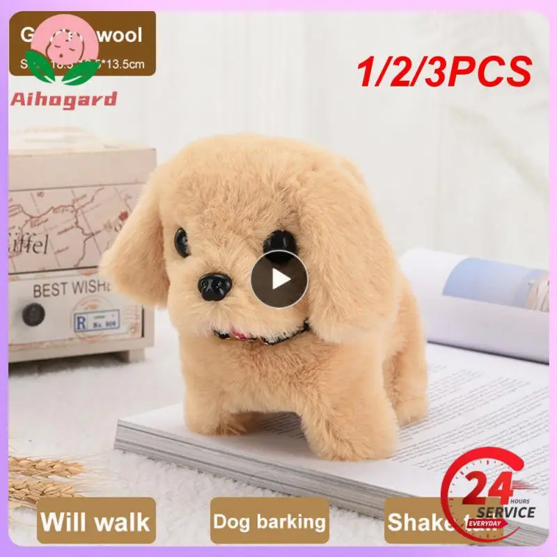 1/2/3PCS Electronic Pet Simulation Smart Dog Walk Bark Nod Wag Tail Electric - £10.93 GBP+