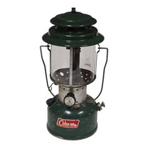 Coleman Lantern 220F Classic Green Dual Fuel Vintage 1970s Camping Gear Lighting - £22.13 GBP