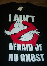 Ghostbusters Movie I Ain&#39;t Afraid Of No Ghost T-Shirt Large New w/ Tag Slimmer - £15.57 GBP